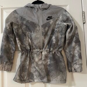 Girls Nike Black and Gray Hooded Jacket
